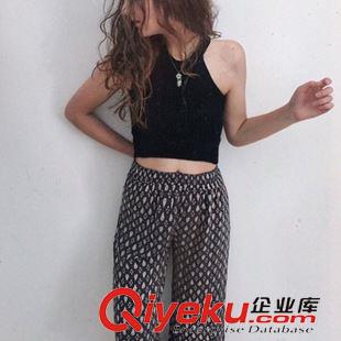 背心 150805工廠歐美女裝批發(fā)一件代發(fā)brandy同款套頭無袖針織吊帶背心