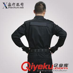 店長推薦 廠家批發(fā)黑色特戰(zhàn)服套裝 作訓(xùn)服 斜紋長袖安保服