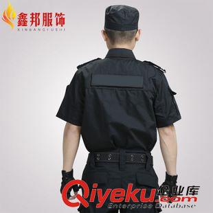 作訓服 廠家批發99保安作訓服黑訓練服耐磨套裝網格短袖作訓服一件代發原始圖片3