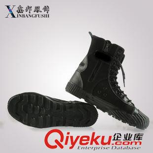 鞋帽配件 正品武特戰(zhàn)高幫帆布戰(zhàn)術(shù)靴透氣耐磨防滑黑色作訓(xùn)靴一件代發(fā)原始圖片2
