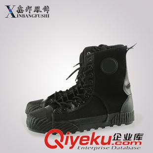 鞋帽配件 正品武特戰(zhàn)高幫帆布戰(zhàn)術(shù)靴透氣耐磨防滑黑色作訓(xùn)靴一件代發(fā)原始圖片3