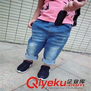 15秋款第八波 「孩夢」2015秋季新款兒童韓版休閑牛仔長褲時(shí)尚創(chuàng)意童褲一件代發(fā)原始圖片2