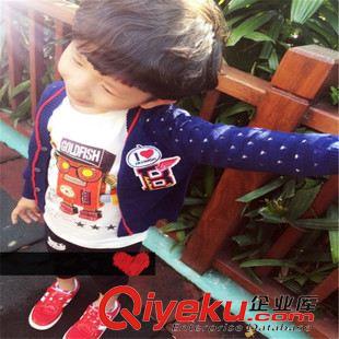 T恤 「孩夢」2015秋季新款兒童蝴蝶結(jié)假兩件長袖T恤男女小童一件代發(fā)