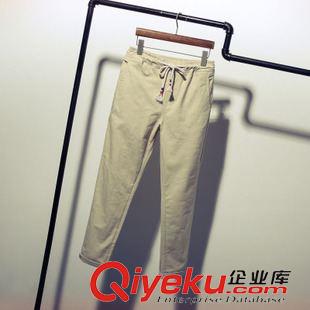 7.04 2015夏季新款男士麻褲 純色小腳麻料休閑褲 電商B249-X013-