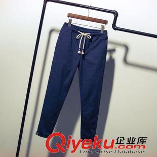 7.04 2015夏季新款男士麻褲 純色小腳麻料休閑褲 電商B249-X013-
