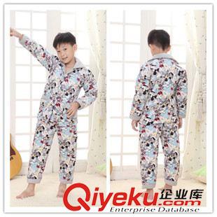 親子睡衣 冬季兒童三層夾棉加厚超柔睡衣套裝 卡通小大童家居服 廠家直銷原始圖片3