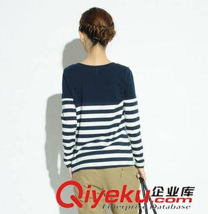 爆款秋裝新款現(xiàn)貨 爆2012年秋裝新款女裝 韓版百搭修身女裝條紋原始圖片3