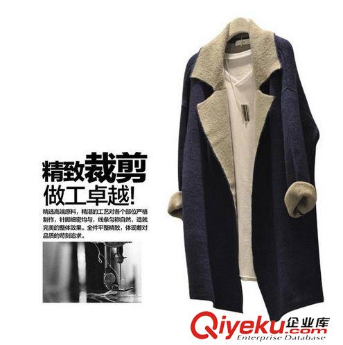新款長袖外套 秋冬新款韓版毛呢外套女裝大碼修身韓版西裝大衣原始圖片3