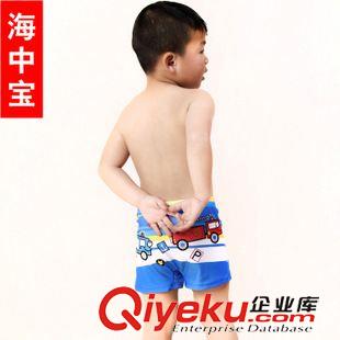 品牌--海中寶 兒童泳衣 兒童游泳超可愛嬰幼兒卡通泳褲 小汽車泳褲寶寶平角泳褲
