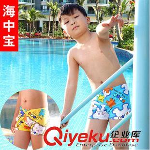 男童平角游泳褲 小熊圖案泳褲 兒童平角嬰幼兒 寶寶游泳褲7902