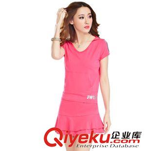6月{dy}波 2015夏季短袖運動套裙網(wǎng)球服短裙套裝休閑套裝女棒球服套裝原始圖片3