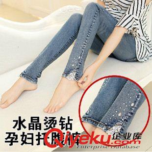 孕婦褲  托腹褲  夏季新款孕婦裝 韓版時尚修身條紋孕婦托腹打底褲 鉛筆褲 緊身褲