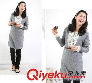 孕婦春秋連衣裙 春秋新品  日韓時尚鏤空花邊 孕婦裝 孕婦長袖上衣 秋裝1220原始圖片2