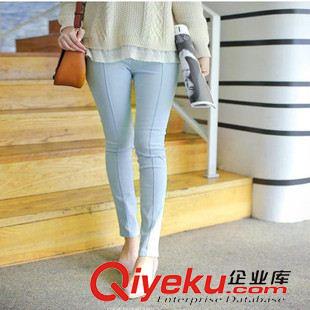 孕婦打底褲 夏季新款孕婦裝 韓版時尚卡通眼睛小貓孕婦托腹七分打底褲 小腳褲