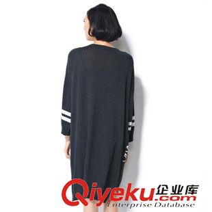 長袖T恤 打底衫 秋季新款孕婦裝 韓版時尚寬松大碼印花九分袖孕婦針織連衣裙 T恤原始圖片2
