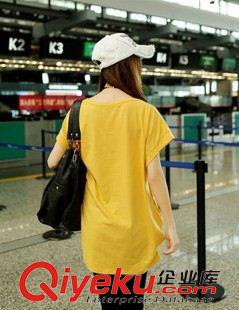 長袖T恤 打底衫 夏季實拍女裝 卡通大碼女裝 胖MM寬松短袖女式T恤 圓領休閑韓版原始圖片2