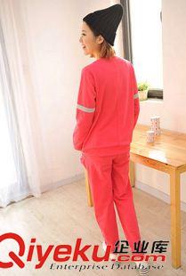 孕婦套裝 月子服 秋衣秋褲套裝 春秋新款孕婦裝套裝批發 韓版休閑印花虎頭圓領孕婦托腹套裝原始圖片2