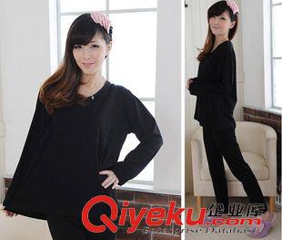 孕婦套裝 月子服 秋衣秋褲套裝 新款孕婦裝內衣套裝 韓版休閑純色孕婦哺乳托腹內衣套裝 秋衣秋褲原始圖片3