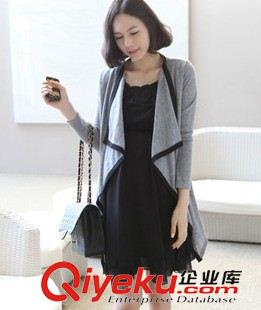 孕婦衛(wèi)衣 外套 2013秋季新品 孕婦裝 時尚韓版不規(guī)則孕婦 外套 孕婦開衫 上衣原始圖片2