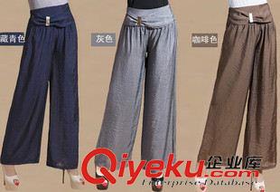 長褲  背帶褲   2015夏季新品 女褲tj薄款舒適休閑韓版闊腿褲長褲 多色裙褲原始圖片2