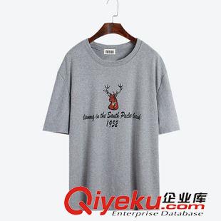 4月上旬新款 2015原宿風(fēng)學(xué)院卡通唐老鴨假背帶寬松前后圖案純棉短袖T恤衫班服