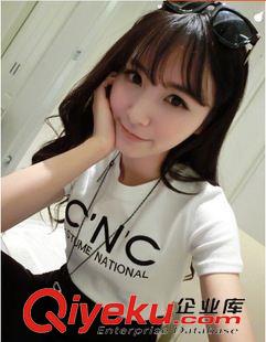 4月下旬新款 2015新款街頭時(shí)尚潮流圓領(lǐng)面字母短袖T恤女（好質(zhì)量）原始圖片2