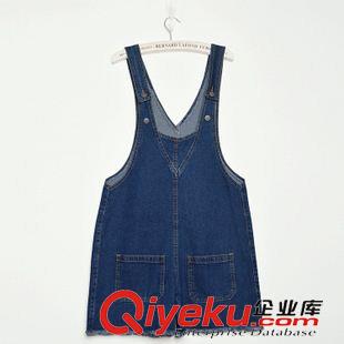4月下旬新款 2015夏季新款韓版牛仔背帶短褲潮女吊帶連體褲寬松顯瘦短褲#2035原始圖片3