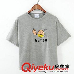 5月 上旬新款 2015韓國夏季新品韓版可愛甜美卡通休閑短袖t恤外貿(mào)女裝一件代發(fā)原始圖片2