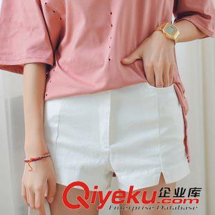6月下旬新款 韓國ulzzang糖果色韓版褲休閑短褲熱褲顯瘦女褲子短褲開叉潮原始圖片3