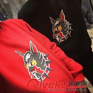 單款衛(wèi)衣 2015新款韓版圓領(lǐng)狗頭印花 超酷套頭百搭衛(wèi)衣女原始圖片2