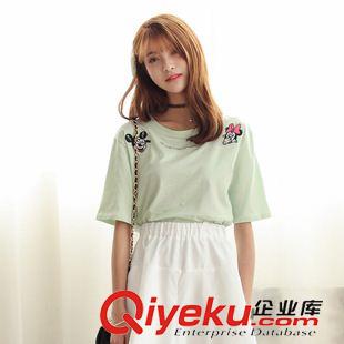 主推三【T恤系列】 2015夏季新款 韓版日韓時尚女裝貓咪仙人掌圓領(lǐng)寬松純棉短袖t恤女
