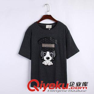 主推三【T恤系列】 2015韓國(guó)夏季新款女裝韓版基礎(chǔ)款卡通純棉加厚磨毛短袖T恤 潮爆原始圖片3