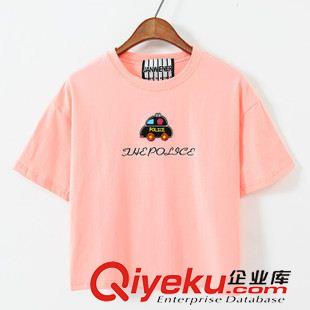主推三【T恤系列】 2015韓國(guó)夏季新款女裝韓版基礎(chǔ)款卡通純棉加厚磨毛短袖T恤 潮爆