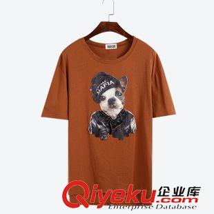 主推三【T恤系列】 2015新款韓版原宿風小豹動物圖案英文字母印花短袖T恤女