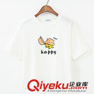 主推三【T恤系列】 2015韓國夏季新品韓版可愛甜美卡通休閑短袖t恤外貿女裝一件代發(fā)原始圖片3