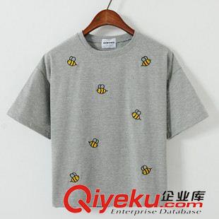 主推三【T恤系列】 韓國東大門女裝森女卡通刺繡純棉休閑學(xué)生短袖T恤批發(fā)女裝創(chuàng)意款原始圖片2