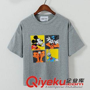 主推三【T恤系列】 2015韓國東大門原宿風卡通印花休閑寬松短袖T恤創(chuàng)意女裝原始圖片2
