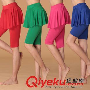 新品上架 刻紛 廣場舞蹈服裝褲子拉丁舞裙褲女表演新款拉丁中褲五分裙褲原始圖片2