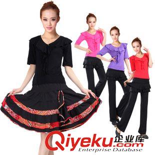 中袖舞蹈服 刻紛 茉莉廣場舞服裝套裝新款 2015短袖裙褲拉丁舞舞蹈服跳舞服女原始圖片2