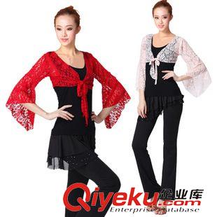 中袖舞蹈服 刻紛2015舞蹈服裝 大碼茉莉廣場(chǎng)舞蹈服套裝拉丁舞聯(lián)系服中袖裙褲原始圖片3