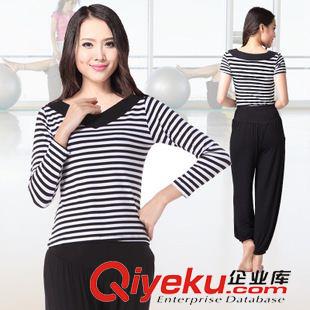短袖舞蹈服 瑜伽服新款套裝夏修身顯瘦時尚舞蹈愈加運動健身服短袖上衣拉丁舞