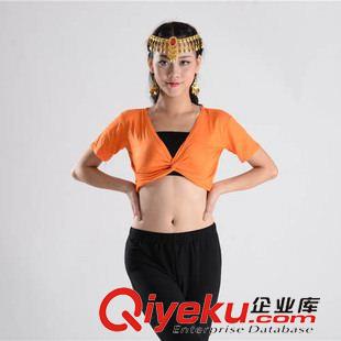 成人肚皮舞上裝 新款特價(jià) 肚皮舞服裝瑜伽 練習(xí)服演出服 綁帶肚皮舞短袖上衣