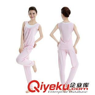 無袖瑜伽服 一件代發 瑜伽服套裝 瑜珈服套裝無袖修身瑜伽服直筒褲套裝新款