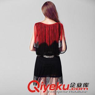 拉丁舞服 性感爵士舞服裝 女舞臺裝 現代舞 拉丁舞表演服 流蘇gs演出服原始圖片3