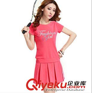 新品秋季休閑套裝 2015夏季新款小香風(fēng)女裝修身韓版顯瘦印花上下兩件套雪紡連衣裙