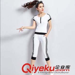 新品秋季休閑套裝 2015新款休閑套裝女款夏裝 韓版短褲運動大碼套裝短袖兩件套原始圖片2