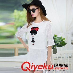夏季新品上市 批發(fā)歐洲站夏裝新款女式休閑套裝裙高端印花修身顯瘦氣質(zhì)連衣裙原始圖片3