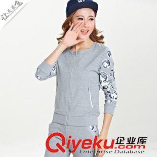 秋裝 {dy}季 讓靈感飛2015秋休閑衛(wèi)衣套裝女韓版修身兩件套學生體育運動服原始圖片2