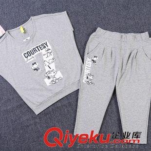 夏裝 {dy}季 讓靈感飛2015新款時尚休閑運動服套裝短袖兩件套精品貨源批發(fā)分銷原始圖片3