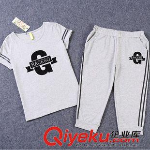 夏裝 {dy}季 讓靈感飛2015新款休閑套裝女夏薄款短袖運動服兩件套精品韓版修身原始圖片3